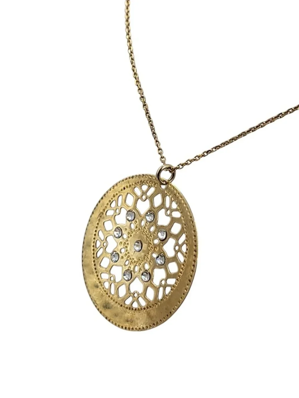 Golden Clef Sterling Silver Snowflake Pendant Necklace Vermeil 925 AR 1758 AR It